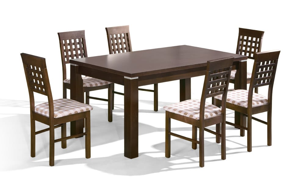 שולחן אוכל בקווים נקיים מיובא מאירופה באיכות גבוהה ביותר. השולחן עשוי עץ אלמון משולב פורניר במבחר ענק של צבעים וגוונים