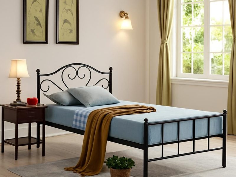 מיטת יחיד  80X190............. דגם מורן (שחור / לבן)