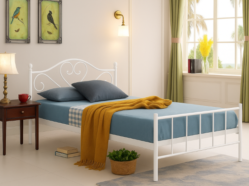 מיטת יחיד  90X190............. דגם מורן (שחור / לבן)